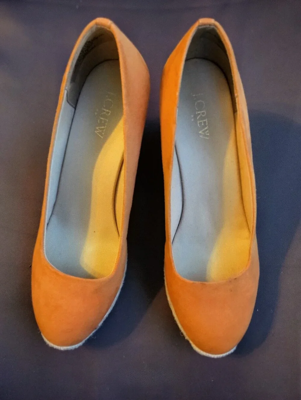 J.Crew Seville Suede Espadrille Wedges in Warm Pale Caly